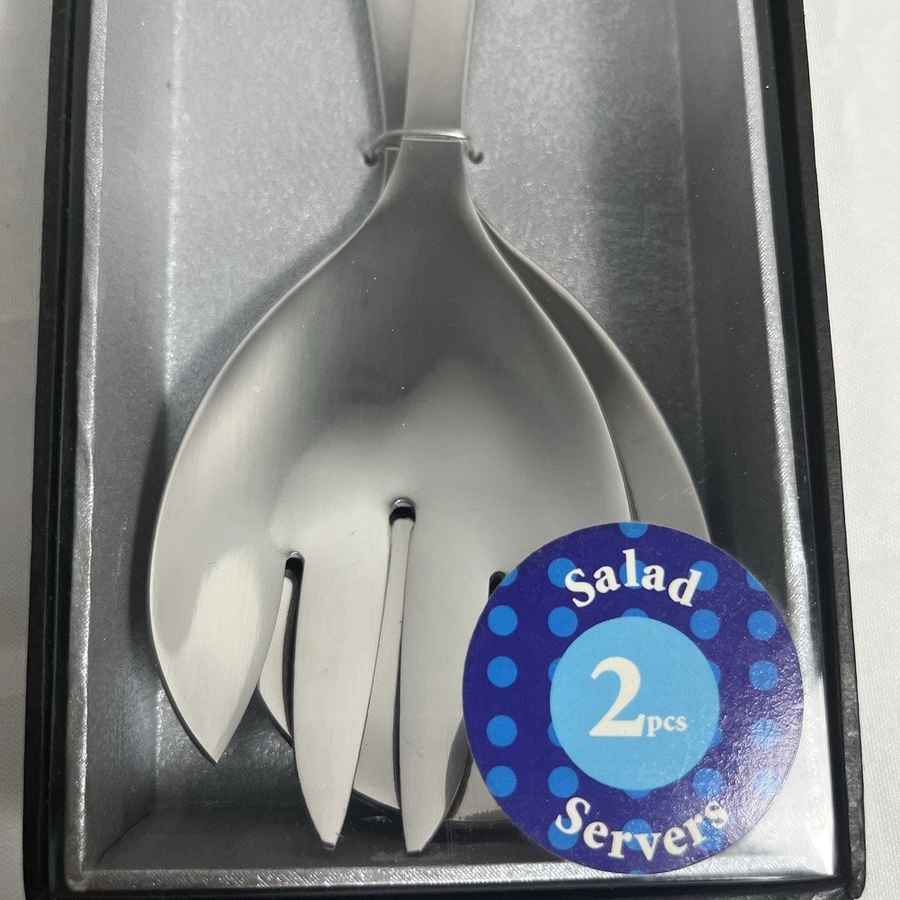 Wild Eye Designs 2 Piece Salad Server Set Colorful Wire Spiral Glass Beads NIB - Picture 2 of 5